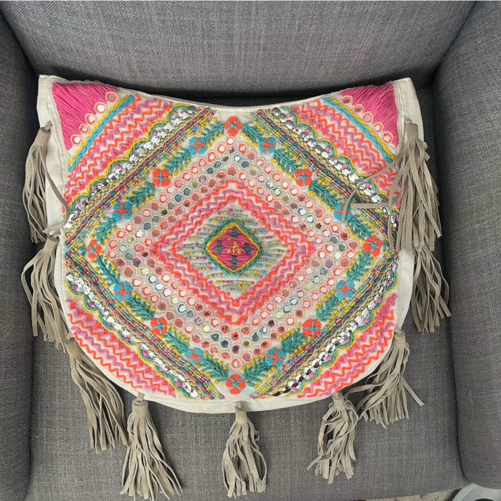 Boho Embroidered Shoulder Bag